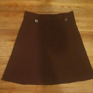♡ Last of LA Womans brown A line skirt large